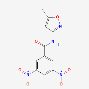 molecular formula C11H8N4O6 B3037655 N-(5-甲基-1,2-恶唑-3-基)-3,5-二硝基苯甲酰胺 CAS No. 52200-91-6