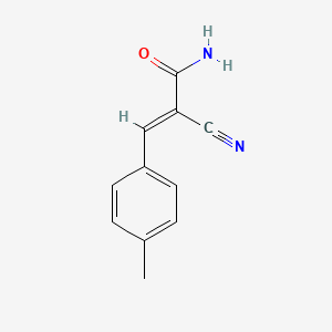 molecular formula C11H10N2O B3037657 2-氰基-3-(对甲苯基)丙烯酰胺 CAS No. 52287-59-9