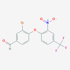 3-Bromo-4-[2-nitro-4-(trifluoromethyl)phenoxy]benzaldehyde