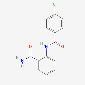 molecular formula C14H11ClN2O2 B3037670 2-[(4-氯苯甲酰)氨基]苯甲酰胺 CAS No. 52962-92-2