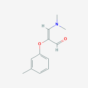 molecular formula C12H15NO2 B3037675 (E)-3-(dimethylamino)-2-(m-tolyloxy)acrylaldehyde CAS No. 53341-46-1