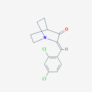 molecular formula C14H13Cl2NO B3037686 (2Z)-2-[(2,4-dichlorophenyl)methylidene]-1-azabicyclo[2.2.2]octan-3-one CAS No. 53898-72-9