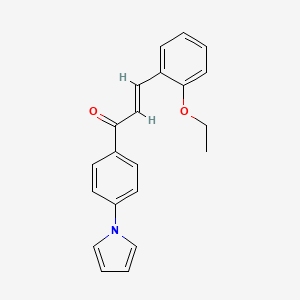(E)-3-(2-ethoxyphenyl)-1-(4-pyrrol-1-ylphenyl)prop-2-en-1-one