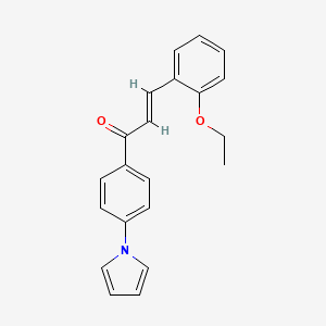 molecular formula C21H19NO2 B3037705 (E)-3-(2-ethoxyphenyl)-1-(4-pyrrol-1-ylphenyl)prop-2-en-1-one CAS No. 551930-67-7