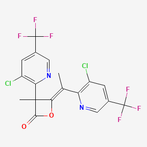 B3037707 (4Z)-3-[3-chloro-5-(trifluoromethyl)pyridin-2-yl]-4-[1-[3-chloro-5-(trifluoromethyl)pyridin-2-yl]ethylidene]-3-methyloxetan-2-one CAS No. 551930-77-9