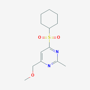 4-(Cyclohexylsulfonyl)-6-(methoxymethyl)-2-methylpyrimidine
