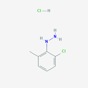 molecular formula C7H10Cl2N2 B3037729 (2-Chloro-6-methylphenyl)hydrazine hydrochloride CAS No. 56737-80-5