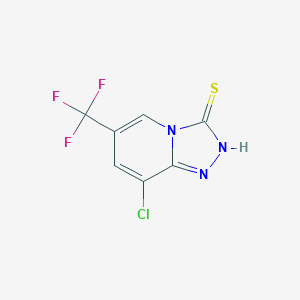 molecular formula C7H3ClF3N3S B3037740 8-Chloro-6-(trifluoromethyl)-[1,2,4]triazolo[4,3-a]pyridine-3-thiol CAS No. 571917-27-6