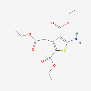 molecular formula C14H19NO6S B3037752 二乙基-5-氨基-3-(2-乙氧基-2-氧乙基)噻吩-2,4-二羧酸二乙酯 CAS No. 58168-14-2