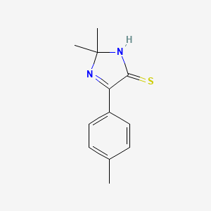 molecular formula C12H14N2S B3037772 2,2-dimethyl-5-(4-methylphenyl)-2,3-dihydro-4H-imidazole-4-thione CAS No. 5955-42-0