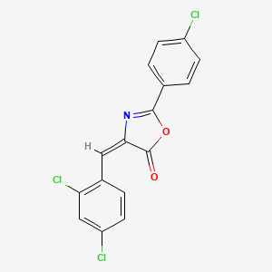 (4E)-2-(4-chlorophenyl)-4-[(2,4-dichlorophenyl)methylidene]-1,3-oxazol-5-one