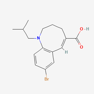 molecular formula C16H20BrNO2 B3037776 8-溴-1,2,3,4-四氢-1-(2-甲基丙基)-1-苯并氮杂卓环-5-羧酸 CAS No. 597583-12-5