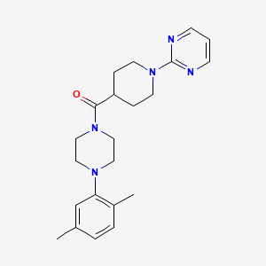 molecular formula C22H29N5O B3037787 [4-(2,5-二甲基苯基)哌嗪-1-基]-(1-嘧啶-2-基哌嗪-4-基)甲酮 CAS No. 605621-29-2