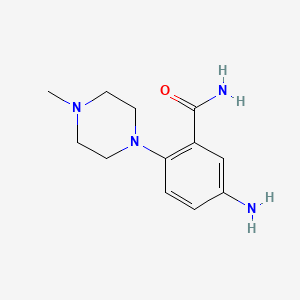 molecular formula C12H18N4O B3037789 5-氨基-2-(4-甲基哌嗪-1-基)苯甲酰胺 CAS No. 60587-53-3