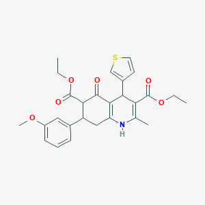 molecular formula C27H29NO6S B303781 Diethyl 7-(3-methoxyphenyl)-2-methyl-5-oxo-4-(3-thienyl)-1,4,5,6,7,8-hexahydro-3,6-quinolinedicarboxylate 