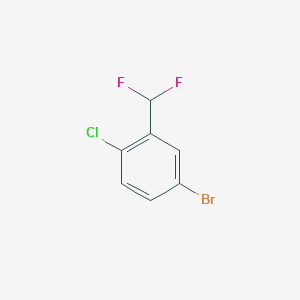 molecular formula C7H4BrClF2 B3037816 4-Bromo-1-chloro-2-(difluoromethyl)benzene CAS No. 627527-07-5