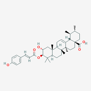 molecular formula C39H54O6 B3037828 3beta-[[(E)-3-(4-Hydroxyphenyl)propenoyl]oxy]-2alpha-hydroxyurs-12-ene-28-oic acid CAS No. 63303-42-4