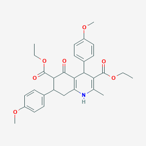 molecular formula C30H33NO7 B303783 Diethyl 4,7-bis(4-methoxyphenyl)-2-methyl-5-oxo-1,4,5,6,7,8-hexahydro-3,6-quinolinedicarboxylate 