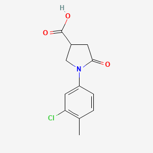 molecular formula C12H12ClNO3 B3037839 1-(3-Chloro-4-methylphenyl)-5-oxopyrrolidine-3-carboxylic acid CAS No. 63674-66-8