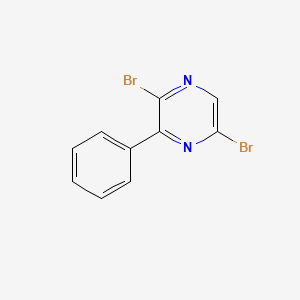 molecular formula C10H6Br2N2 B3037851 2,5-Dibromo-3-phenylpyrazine CAS No. 64163-10-6