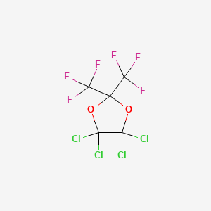 molecular formula C5Cl4F6O2 B3037857 2,2-双(三氟甲基)四氯-1,3-二氧戊环 CAS No. 64499-81-6
