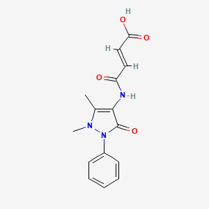 molecular formula C15H15N3O4 B3037868 (2E)-4-[(1,5-dimethyl-3-oxo-2-phenyl-2,3-dihydro-1H-pyrazol-4-yl)amino]-4-oxobut-2-enoic acid CAS No. 649553-97-9