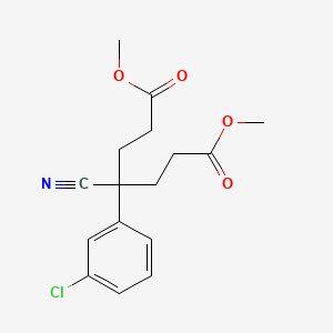 molecular formula C16H18ClNO4 B3037888 Dimethyl 4-(3-chlorophenyl)-4-cyanoheptanedioate CAS No. 65619-21-8