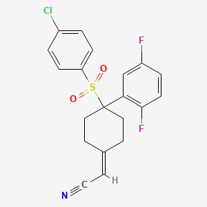 molecular formula C20H16ClF2NO2S B3037891 2-(4-(4-Chlorophenylsulfonyl)-4-(2,5-difluorophenyl)cyclohexylidene)acetonitrile CAS No. 656810-84-3