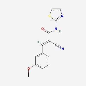 (2E)-2-cyano-3-(3-methoxyphenyl)-N-(1,3-thiazol-2-yl)prop-2-enamide