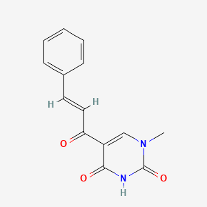 1-methyl-5-[(E)-3-phenylprop-2-enoyl]pyrimidine-2,4-dione