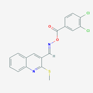 3-({[(3,4-Dichlorobenzoyl)oxy]imino}methyl)-2-(methylsulfanyl)quinoline