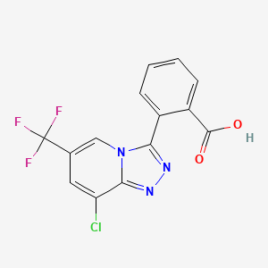 2-[8-Chloro-6-(trifluoromethyl)-[1,2,4]triazolo[4,3-a]pyridin-3-yl]benzoic acid