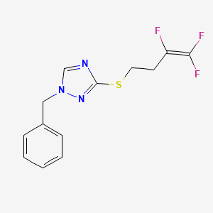molecular formula C13H12F3N3S B3037941 1-Benzyl-3-(3,4,4-trifluorobut-3-enylsulfanyl)-1,2,4-triazole CAS No. 672951-86-9