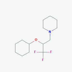 molecular formula C14H24F3NO B3037952 1-[2-(Cyclohexyloxy)-3,3,3-trifluoropropyl]piperidine CAS No. 677749-40-5