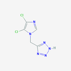 molecular formula C5H4Cl2N6 B3037960 5-[(4,5-Dichloro-1H-imidazol-1-YL)methyl]-2H-1,2,3,4-tetrazole CAS No. 680211-57-8