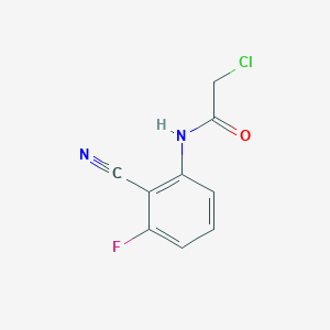 molecular formula C9H6ClFN2O B3037961 2-chloro-N-(2-cyano-3-fluorophenyl)acetamide CAS No. 680214-42-0