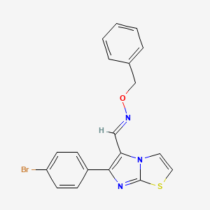 molecular formula C19H14BrN3OS B3037969 6-(4-bromophenyl)imidazo[2,1-b][1,3]thiazole-5-carbaldehyde O-benzyloxime CAS No. 685106-62-1