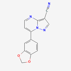 7-(1,3-Benzodioxol-5-yl)pyrazolo[1,5-a]pyrimidine-3-carbonitrile