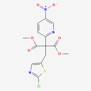 Dimethyl 2-[(2-chloro-1,3-thiazol-5-yl)methyl]-2-(5-nitro-2-pyridinyl)malonate
