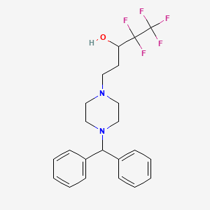 molecular formula C22H25F5N2O B3037995 5-(4-Benzhydrylpiperazino)-1,1,1,2,2-pentafluoro-3-pentanol CAS No. 691858-23-8