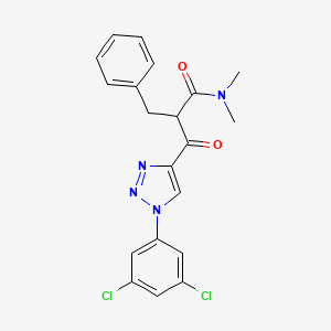 2-benzyl-3-[1-(3,5-dichlorophenyl)-1H-1,2,3-triazol-4-yl]-N,N-dimethyl-3-oxopropanamide