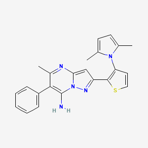 2-[3-(2,5-dimethyl-1H-pyrrol-1-yl)-2-thienyl]-5-methyl-6-phenylpyrazolo[1,5-a]pyrimidin-7-amine