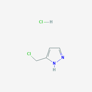 molecular formula C4H6Cl2N2 B3038015 3-(Chloromethyl)-1H-pyrazole hydrochloride CAS No. 69658-97-5