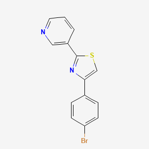 molecular formula C14H9BrN2S B3038026 3-[4-(4-Bromophenyl)-1,3-thiazol-2-yl]pyridine CAS No. 70031-93-5