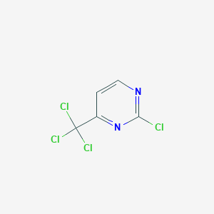 molecular formula C5H2Cl4N2 B3038027 2-氯-4-(三氯甲基)嘧啶 CAS No. 701-28-0
