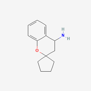 molecular formula C13H17NO B3038033 3,4-Dihydrospiro[1-benzopyran-2,1'-cyclopentane]-4-amine CAS No. 70505-77-0