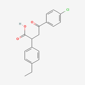 molecular formula C18H17ClO3 B3038036 4-(4-Chlorophenyl)-2-(4-ethylphenyl)-4-oxobutanoic acid CAS No. 70596-91-7