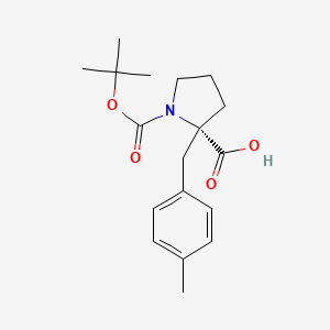(S)-1-(tert-Butoxycarbonyl)-2-(4-methylbenzyl)pyrrolidine-2-carboxylic acid