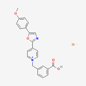 1-(3-Carboxybenzyl)-4-(5-(4-methoxyphenyl)oxazol-2-yl)pyridin-1-ium bromide