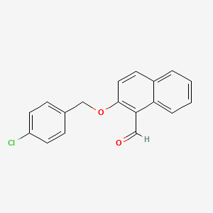 molecular formula C18H13ClO2 B3038044 2-[(4-Chlorobenzyl)oxy]naphthalene-1-carbaldehyde CAS No. 710296-44-9